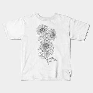 3 sunflowers Kids T-Shirt